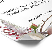 Blume Bar-Zeichen Brautparty Blume Poster (Ecke)