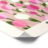 Blume Barcelona Pastel Rosa Tulip Poster (Ecke)
