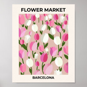 Blume Barcelona Pastel Rosa Tulip Poster