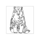 Blume Bären Briefmarke von Jenlo Gummistempel (Prägung)