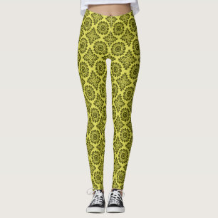 Blume barocke Gelb 21102020 Leggings
