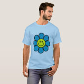 Blume Basic T - Shirt (blau) (Vorne ganz)