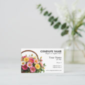 Blume Basket Florist Blumendesigner Visitenkarte (Stehend Vorderseite)