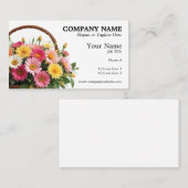 Blume Basket Florist Blumendesigner Visitenkarte (Vorne/Hinten)