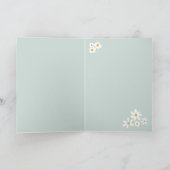 Blume Basket Happy Mütter Tagestext - hellgrün Karte (Innenseite)