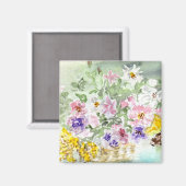 'Blume Basket' Magnet (Vorderseite/Rückseite)