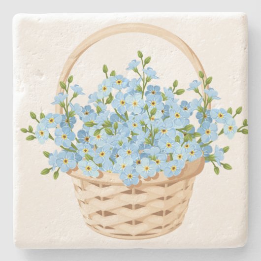 Blume Basket Stone Untersetzer (Vorderseite)