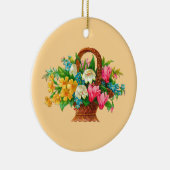 BLUME BASKET VINTAGES DESIGN KERAMIKORNAMENT (Rechts)