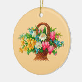 BLUME BASKET VINTAGES DESIGN KERAMIKORNAMENT (Links)