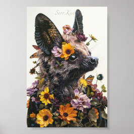 Blume Bat in White Print & Download Poster