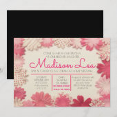 Blume Bat Mitzvah Einladung (Vorne/Hinten)