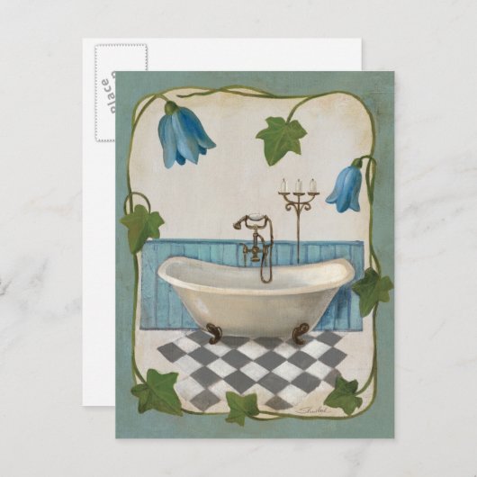 Blume Bath Postkarte (Vorne/Hinten)