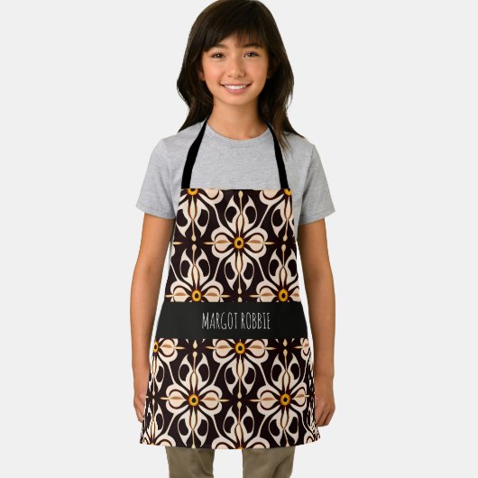 Blume Batik Gelbbeige Blumenmuster Schürze (Insitu)