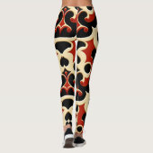 Blume Batik-Rotflurmuster Leggings (Rückseite)