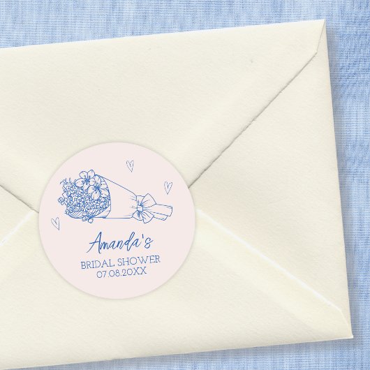 Blume Bauer Market Drain Brautparty Runder Aufkleber