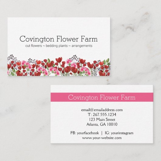 Blume| Bauer Visitenkarte (Vorne/Hinten)