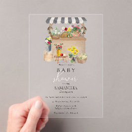 Blume Bauer Watercolor Acryleinladungen