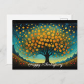 Blume Baum Herbst Erntedank Urlaub Postkarte (Vorne/Hinten)