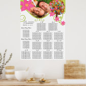 Blume Baum Sitzkarte Alphabetisch Poster (Küche)