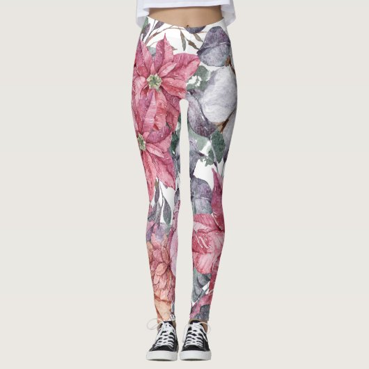 Blume Beach Art Leggings (Vorderseite)