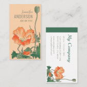 Blume Beauty Orange Mohn CC0697 Ohara Koson Visitenkarte (Vorne/Hinten)