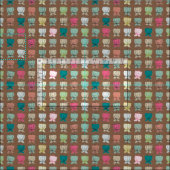 Blume Becher braun Stoff (Kachel)