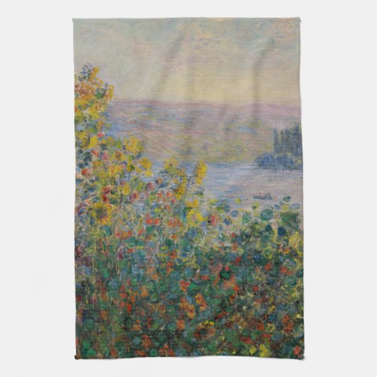 Blume Bedins at Vetheuil von Claude Monet Geschirrtuch (Vertikal)