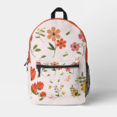 Blume Bedruckter Rucksack (Vorderseite)