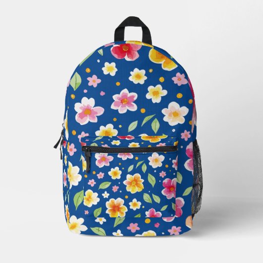 Blume Bedruckter Rucksack (Vorderseite)