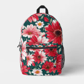 Blume Bedruckter Rucksack (Vorderseite)