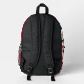 Blume Bedruckter Rucksack (Rückseite)