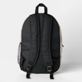 Blume Bedruckter Rucksack (Rückseite)