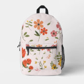 Blume Bedruckter Rucksack (Vorderseite)