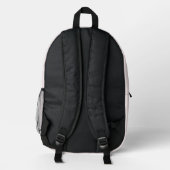 Blume Bedruckter Rucksack (Rückseite)