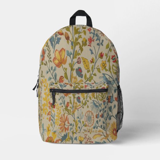 Blume Bedruckter Rucksack (Vorderseite)