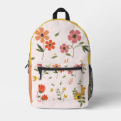 Blume Bedruckter Rucksack (Vorderseite)