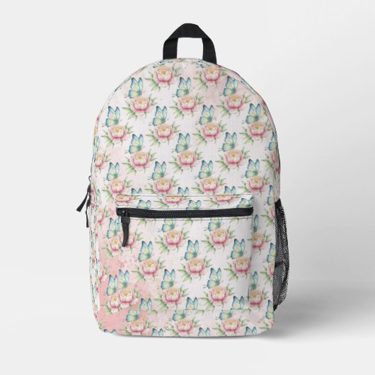 Blume Bedruckter Rucksack (Vorderseite)