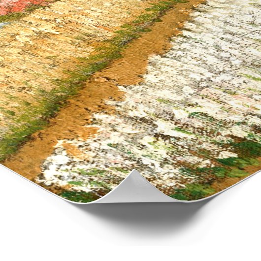 Blume Beds in Holland von Vincent Van Gogh Poster (Ecke)
