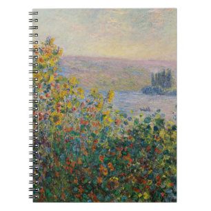 Blume Beds in Vetheuil Gemälde von Claude Monet Notizblock