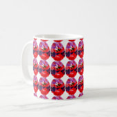 Blume Bee Bugs Retro Muster Kaffeetasse (Vorderseite Links)