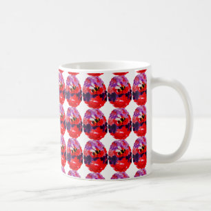 Blume Bee Bugs Retro Muster Kaffeetasse