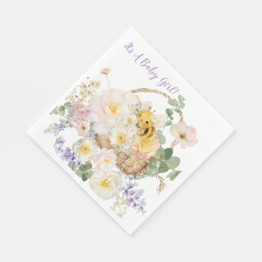 Blume Bee Lunch Napkins Serviette (Ecke)