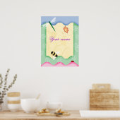 Blume Bee Personalisiert Poster (Küche)