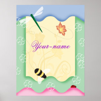 Blume Bee Personalisiert Poster