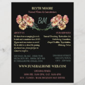Blume, Beerdigung Zuhause, Direktoren Flyer (Vorne)