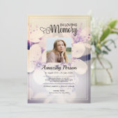 Blume Beerdigungsauftrag Einladung (Stehend Vorderseite)