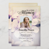 Blume Beerdigungsauftrag Einladung (Vorne/Hinten)