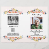 Blume Beerdigungsdienst Feier des Lebens Flyer (Vorne)