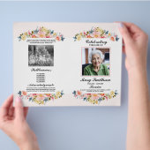Blume Beerdigungsdienst Feier des Lebens Flyer (Hand)