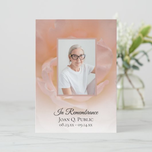 Blume-Beerdigungsdienst "Pale Pink Rose" Programm (Stehend Vorderseite)